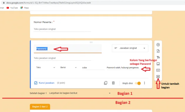 Cara Menambahkan Pasword Goggle Form