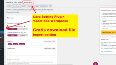 Cara Setting Yoast Seo Plugin WordPress Terbaru Free Download Import Setting